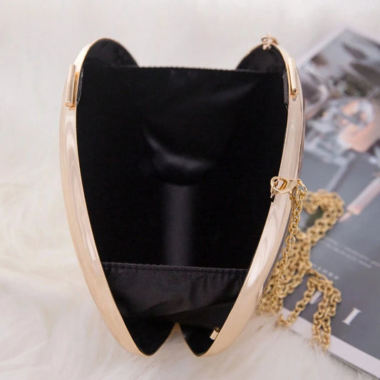 Acrylic Egg Shape Clutch Bag