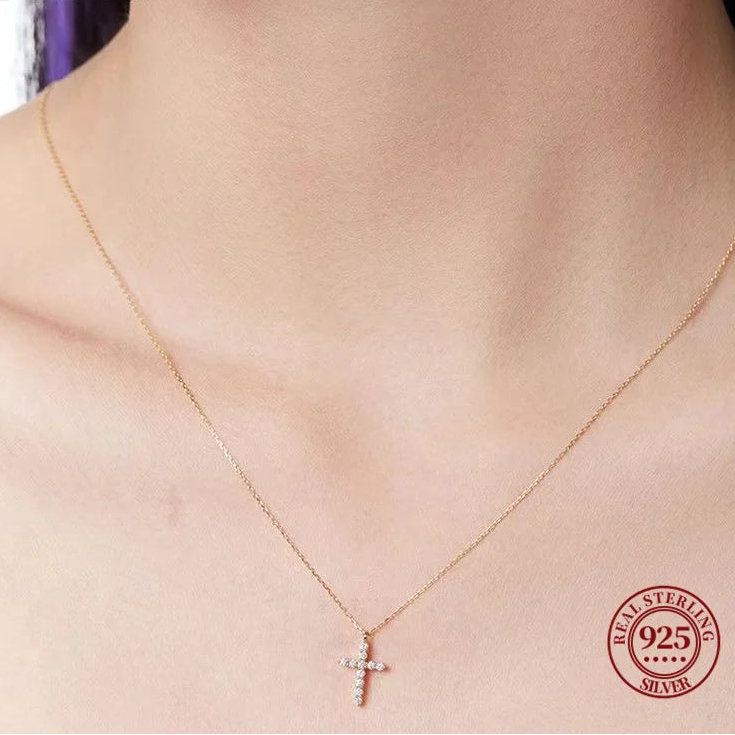 925 Sterling Silver Cute Cross