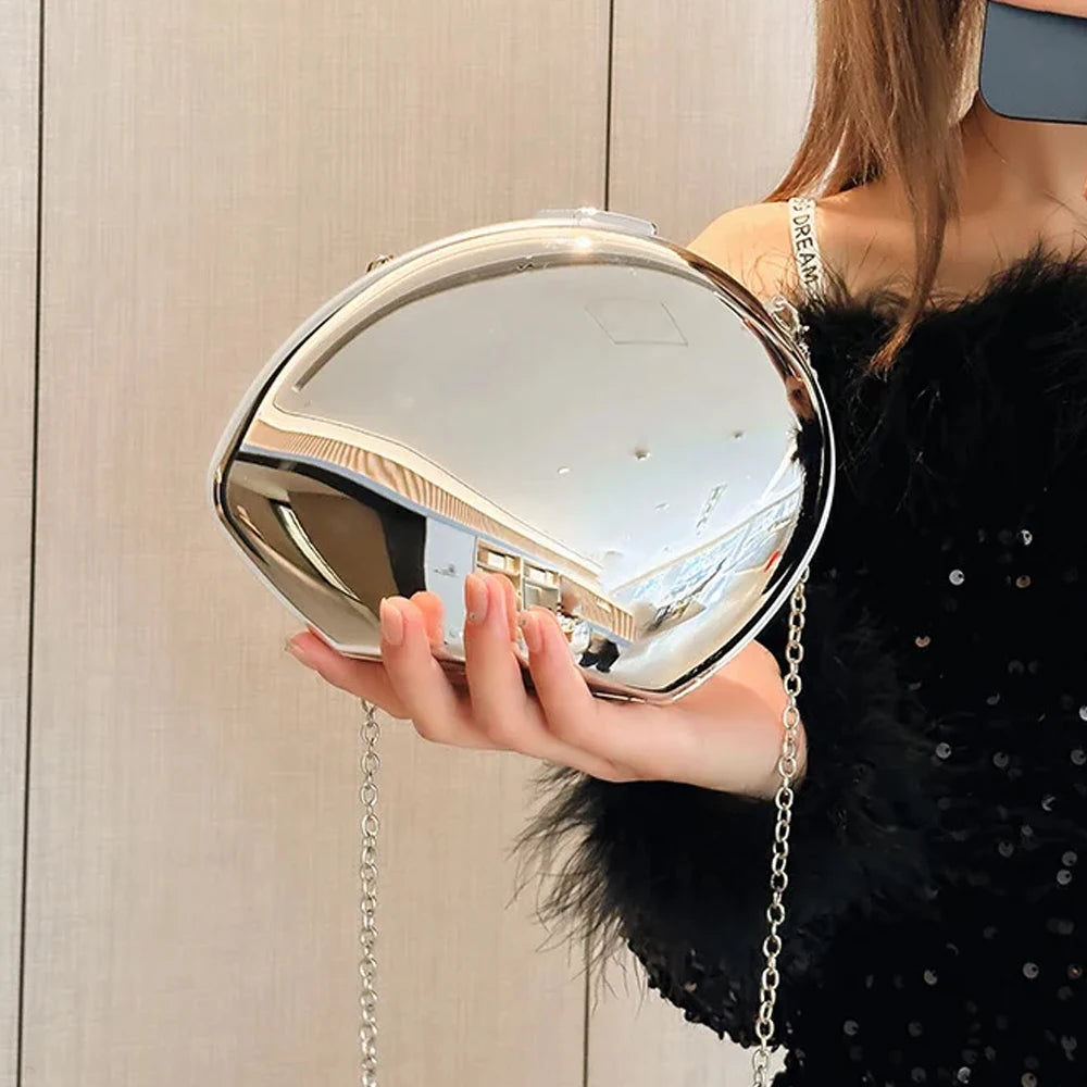 Acrylic Egg Shape Clutch Bag