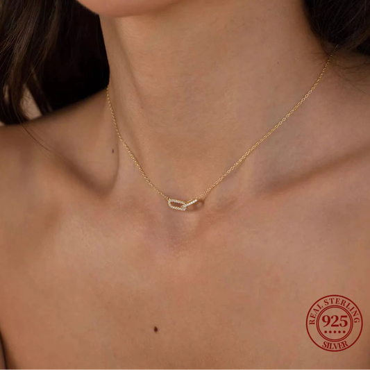 925 Sterling Silver Geometric Smooth Necklace