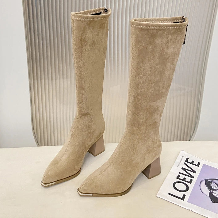 Sued Boots Fashion High